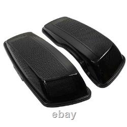 Vivid Black Dual 6x9 Saddlebag Speaker Lid For 2014-Up Harley Touring Road King