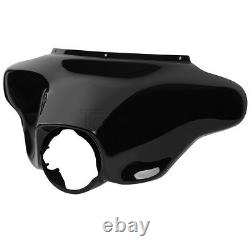 Vivid Black Front Batwing Outer Fairing Fit For Harley Touring FLHT FLHX 1996-13