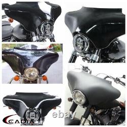 Vivid Black Front Batwing Outer Fairing For Harley Touring Road King FLHR FLHX