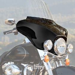 Vivid Black Front Batwing Upper Outer Fairing Fit For Harley FL Touring 1996-13