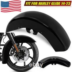 Vivid Black Front Fender Fit For Harley Touring Street Road Glide 2014-2024 2023