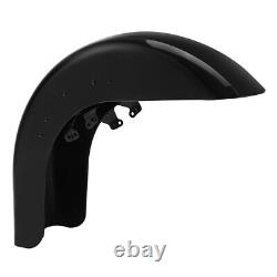 Vivid Black Front Fender Fit For Harley Touring Street Road Glide 2014-2024 US