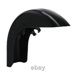 Vivid Black Front Fender Fit For Harley Touring Street Road Glide 2014-2024 US