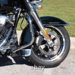 Vivid Black Front Fender Fits For Harley Touring Touring Street Road Glide 14-23