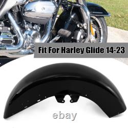 Vivid Black Front Fender Fits For Harley Touring Touring Street Road Glide 14-23