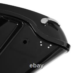 Vivid Black Hard Saddle Bags For Harley Davidson Touring Road King Glide 2014-24