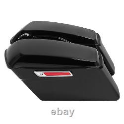 Vivid Black Hard Saddle Bags For Harley Davidson Touring Road King Glide 2014-24