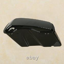 Vivid Black Hard Saddle Bags Saddlebags Fit For Harley Touring Road King 93-13