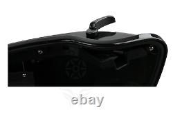 Vivid Black Hard Saddle Bags with Black Latch For Harley Touring Models 2014-2020