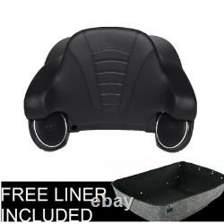 Vivid Black King Pack Trunk Backrest Speaker For Harley Tour Pak Road King 14-20