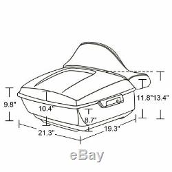 Vivid Black King Tour Pack Pak Trunk For 2014-19 Harley Harley Davidson Touring