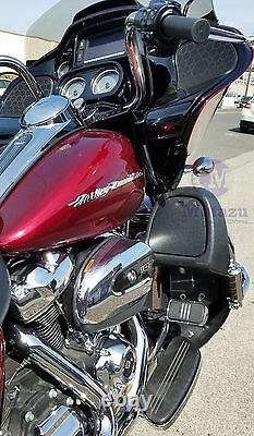 Vivid Black Lower Vented Fairing Kit Leg Warmer for 2014 & up Harley Touring