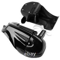 Vivid Black Lower Vented Leg Fairing For Harley Touring Road King Electra Glide