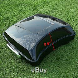 Vivid Black Razor Pack Trunk For Harley Tour Pak Road King Electra Glide 2014-19