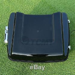 Vivid Black Razor Pack Trunk For Harley Tour Pak Road King Electra Glide 2014-19