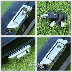 Vivid Black Razor Pack Trunk For Harley Tour Pak Road King Electra Glide 2014-19