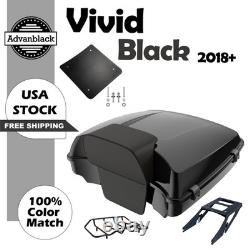 Vivid Black Razor Tour Pack Trunk Luggage For Harley Lower Rider ST 2018+