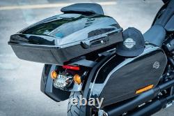 Vivid Black Razor Tour Pack Trunk Luggage For Harley Lower Rider ST 2018+