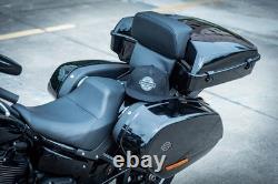Vivid Black Razor Tour Pack Trunk Luggage For Harley Lower Rider ST 2018+