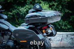 Vivid Black Razor Tour Pack Trunk Luggage For Harley Lower Rider ST 2018+
