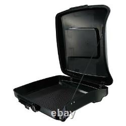 Vivid Black Razor Tour Pak Trunk For Harley Touring Electra Road Glide 2014-2020