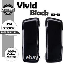 Vivid Black Saddlebag Lid For 1993-2013 Harley Davidson Touring by Advanblack