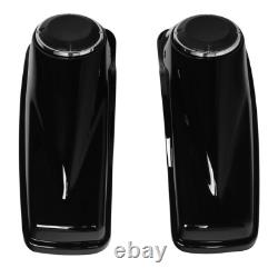 Vivid Black Saddlebag Lids &6.5'' Speakers Fit For Harley Davidson Touring 14-24