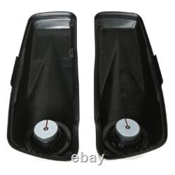 Vivid Black Saddlebag Lids &6.5'' Speakers Fit For Harley Davidson Touring 14-24