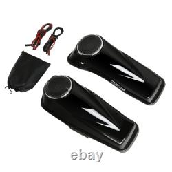 Vivid Black Saddlebag Lids &6.5'' Speakers Fit For Harley Davidson Touring 14-24