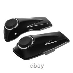 Vivid Black Saddlebag Lids &6.5'' Speakers Fit For Harley Davidson Touring 14-24