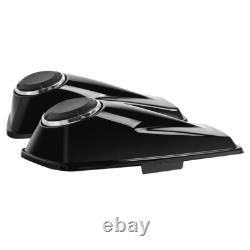 Vivid Black Saddlebag Lids &6.5'' Speakers Fit For Harley Davidson Touring 14-24