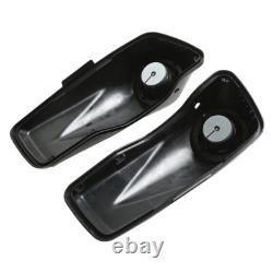 Vivid Black Saddlebag Lids &6.5'' Speakers Fit For Harley Davidson Touring 14-24