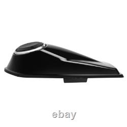 Vivid Black Saddlebag Lids &6.5'' Speakers Fit For Harley Davidson Touring 14-24