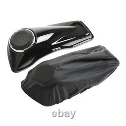 Vivid Black Saddlebag Lids &6.5'' Speakers Fit For Harley Davidson Touring 14-24