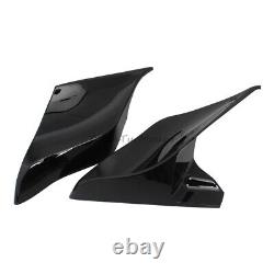 Vivid Black Stretched Extended Side Cover Panel Fit For Harley Touring 2014-2023
