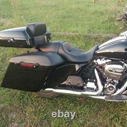 Vivid Black Stretched Extended Side Cover Panel For Harley Street Road Glide 14+