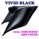 Vivid Black Stretched Extended Side Cover Panel Fit 2014+ Harley Touring Glide