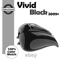 Vivid Black Stretched Tank Cover Fits 09+ Harley Touring Street Road Glide