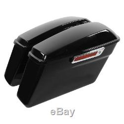 Vivid Hard Saddle Bags Trunk With Latch keys For Harley Touring Models 2014-2019