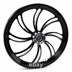 Vortex Black Billet Aluminum Front Wheel 21 x 2.15 Harley Touring Softail SD