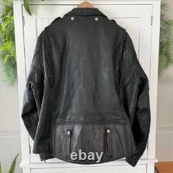 Vtg Harley Davidson CYCLE CHAMP Leather Jacket 54 Tall Black 3XL Motorcycle