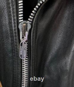 Vtg Harley Davidson CYCLE CHAMP Leather Jacket 54 Tall Black 3XL Motorcycle