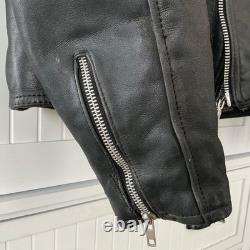 Vtg Harley Davidson CYCLE CHAMP Leather Jacket 54 Tall Black 3XL Motorcycle