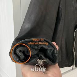 Vtg Harley Davidson CYCLE CHAMP Leather Jacket 54 Tall Black 3XL Motorcycle