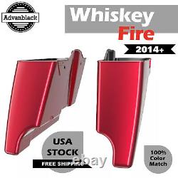 Whiskey Fire Stretched Extended Saddlebag Fits Harley Street Road Glide