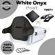 White Onyx Pearl King Tour Pack Pak Black Hinges Latch For Harley 97+