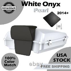 White Onyx Pearl Razor Tour Pack Pak Pad Luggage Fits Harley Touring/Softail 97+