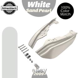 White Sand Pearl Mid Frame Air Deflectors Heat Shield Trim For Harley Davidson