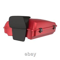 Wicked Red Denim Razor Tour Pack Luggage Fits 97+ Harley Touring / Softail