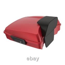 Wicked Red Denim Razor Tour Pack Luggage Fits 97+ Harley Touring / Softail